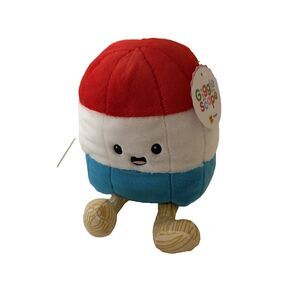Giggle Scape Popsicle Plush Red White Blue Soft 8" NWT